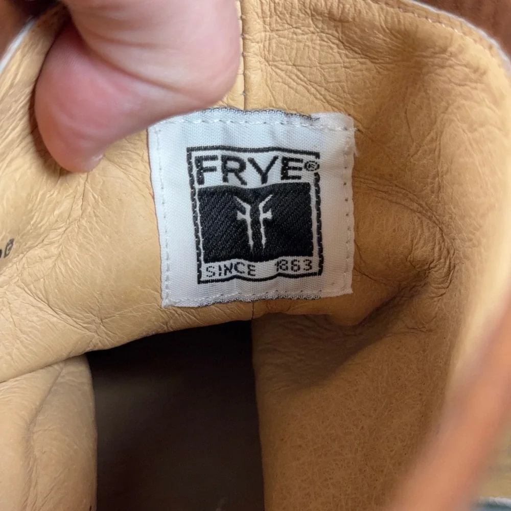Frye Boots Men 11.5 D Brown Cognac Phillip Harness Zip Leather Biker Moto Cowboy
